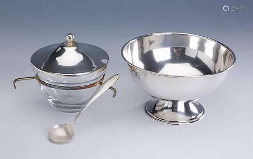 Caviar bowl, Italy, silver 900, timeless classy form