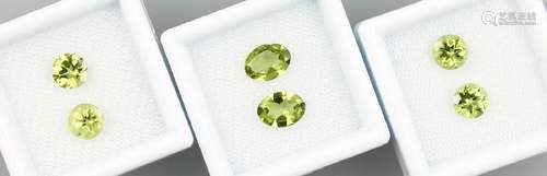 Lot 6 loose peridots