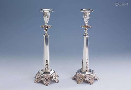 Pair of candleholder, Italy, approx. 1900