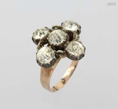 Ring with pastestones, german approx. 1760