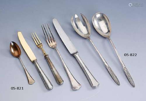 Table service, german, 800 silver