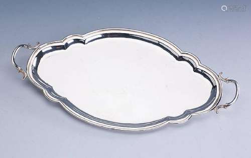 Oval tray, Italy, silver 900