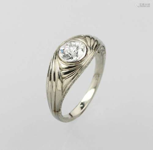 14 kt gold Art-Deco-Ring with diamond, german approx.