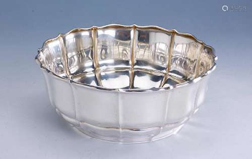 Bowl, silver 835, 12-fold undulated