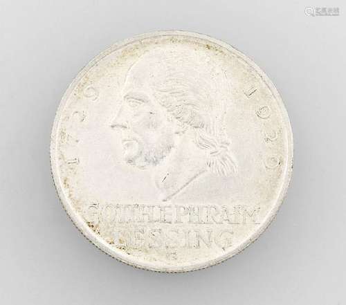 Silver coin, 3 Reichsmark, German Reich, 1929, Gotth