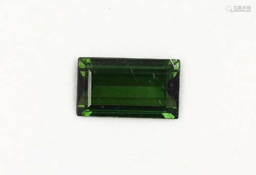 Loose green tourmaline-rectangle approx. 7.61