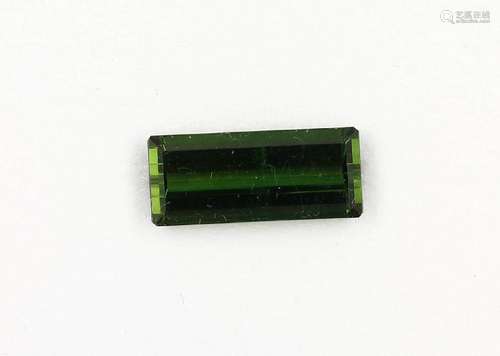 Loose green tourmaline-rectangle