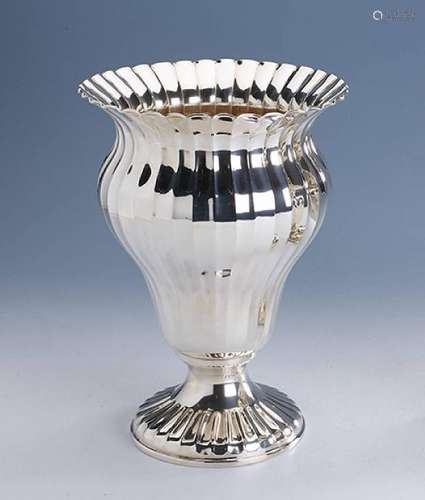 Big vase, 800 silver, Italy