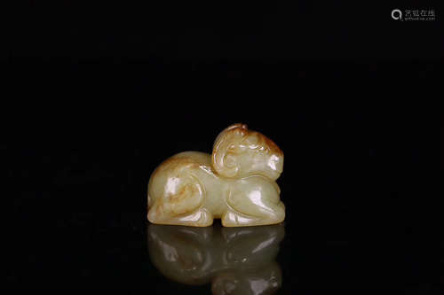 A HETIAN JADE ORNAMENTS LATE QING DYNASTY