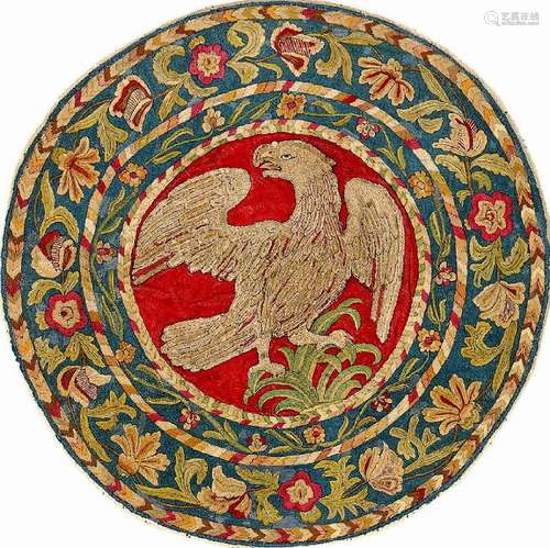 European 'Embroidery Cushion-Cover' (Eagle Motif),