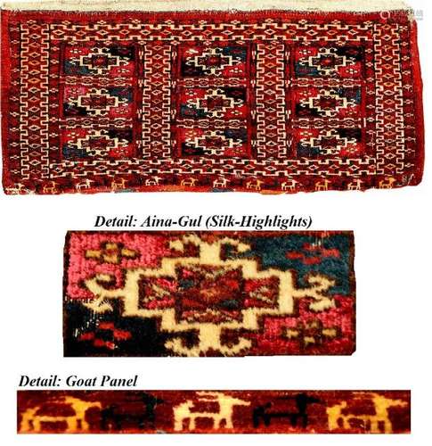 Very Fine 'Part-Silk' Tekke 'Torba' (Ruby-Red Silk),