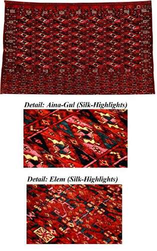 Extremely Fine 'Part-Silk' Tekke 'Chuval' (Ruby-Red