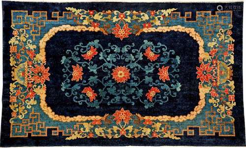 Beijing 'Art-Deco' Rug (Art-Noveau Design With Lotus