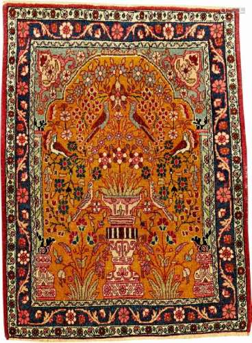 Yellow Ground Tehran Rug (Paradise Design),