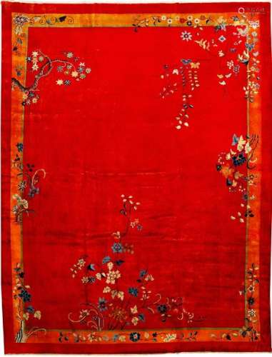 Large Red Ground Beijing Carpet,