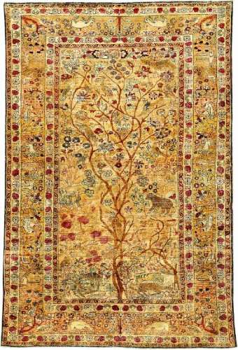 Fine Silk Tehran Rug (Tree Of Life),
