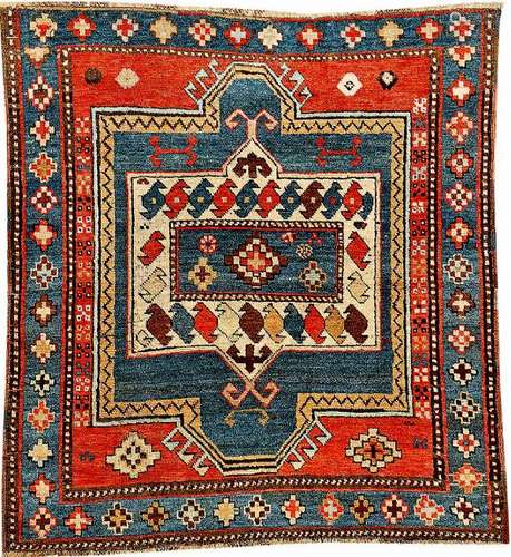 Square Kazak Rug (Acquired From Eberhart Herrmann In