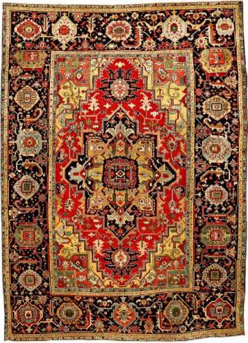 Large & Rare Heriz Carpet,