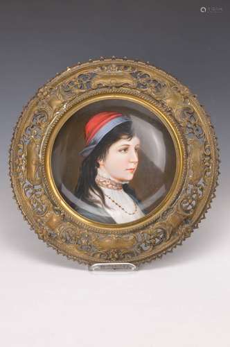 plate with brass framing