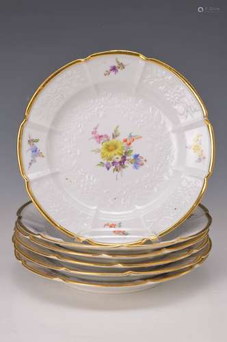 Six plates Meissen: 2 of 1910 and 4 of 1870 - 90