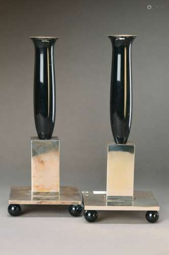 A pair of candlesticks in Art-Deco-style