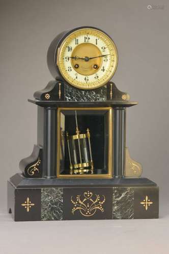 coat clock with two candelabras