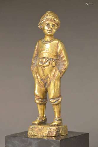 bronze sculpture: boy