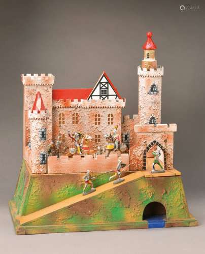 Toy-castle with Elastolin figurines