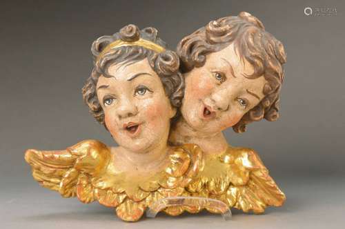 pair of angel heads