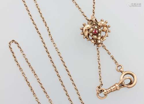 2-row 8 kt gold watch chain