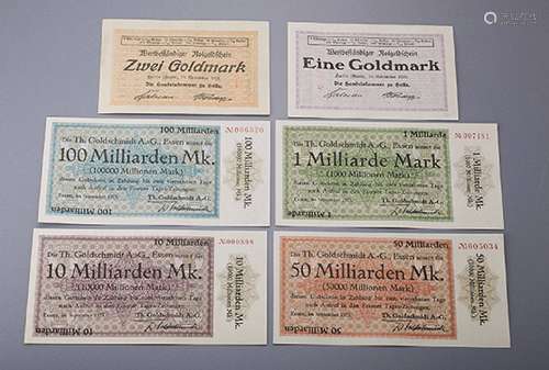 Lot 6 banknotes