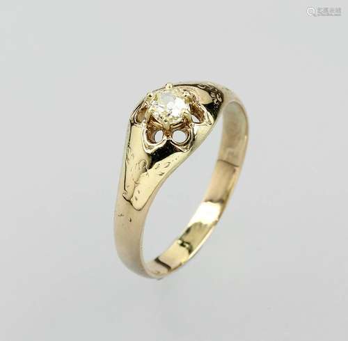 14 kt gold ring with diamond