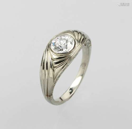 14 kt gold Art-Deco-Ring with diamond