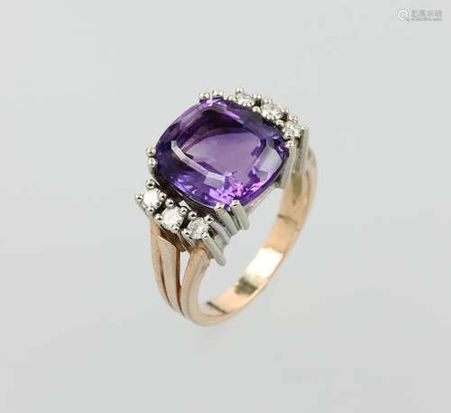 14 kt gold ring with amethyst