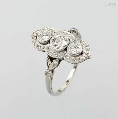 Platinum marquise ring with diamonds