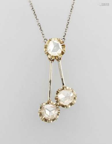18 kt gold Art Nouveau necklace with diamonds
