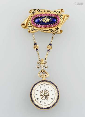 Ladies pocket watch with needling