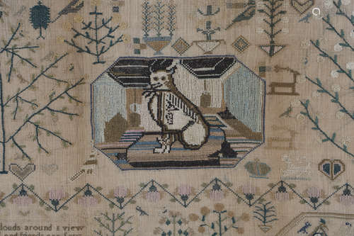 A large William IV needlework sampler by Eliza Anna Sophia Jones