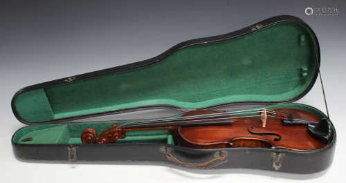 A violin with two-piece back