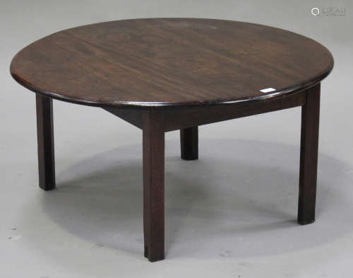 A circular coffee table