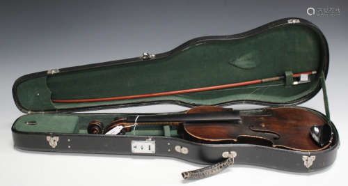 A violin with two-piece back