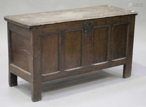 An 18th century oak coffer