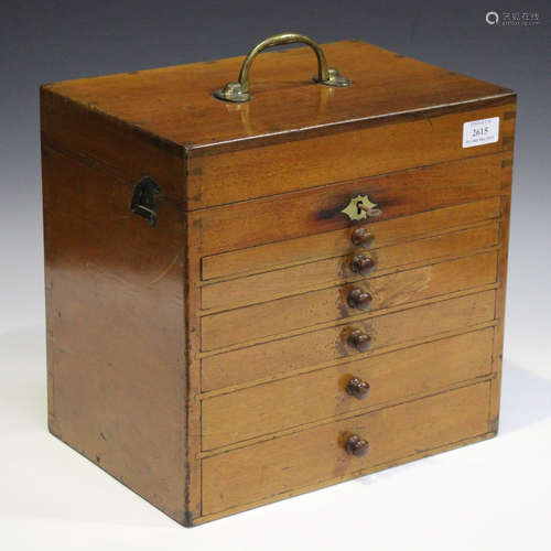 A late Victorian mahogany dental cabinet