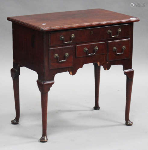 A George II mahogany kneehole side table