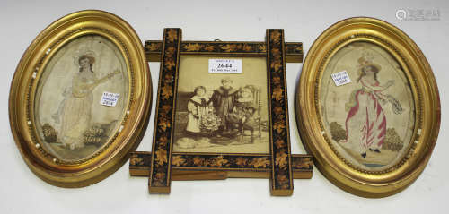 A late Victorian Tunbridge ware Oxford style photograph frame