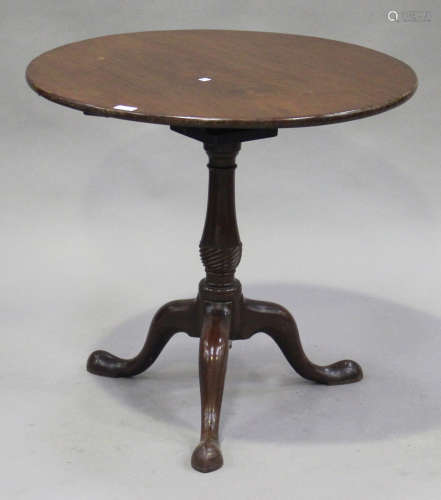 A George III mahogany tip-top supper table
