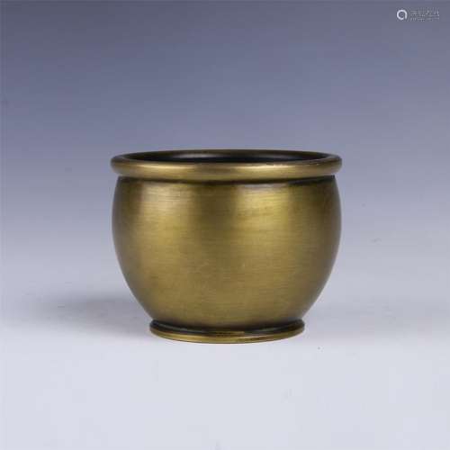 CHINESE COPPER ROUND CENSER