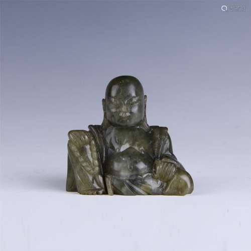 CHINESE JADE SEATED BUDDHA