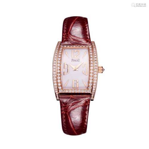 PIAGET LIMELIGHT SILVER DIAL BROWN LEATHER LADIES WATCH