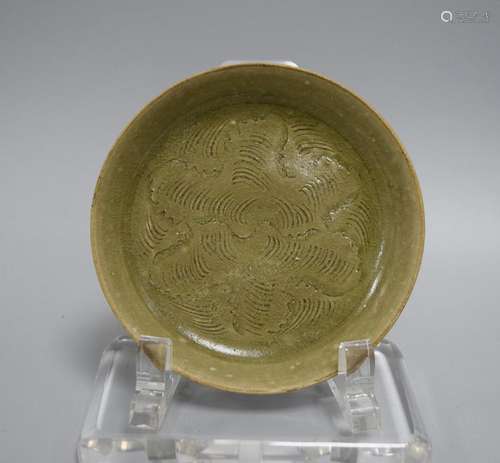 CHINESE PORCELAIN YAOZHOU KILN CELADON GLAZE DISH